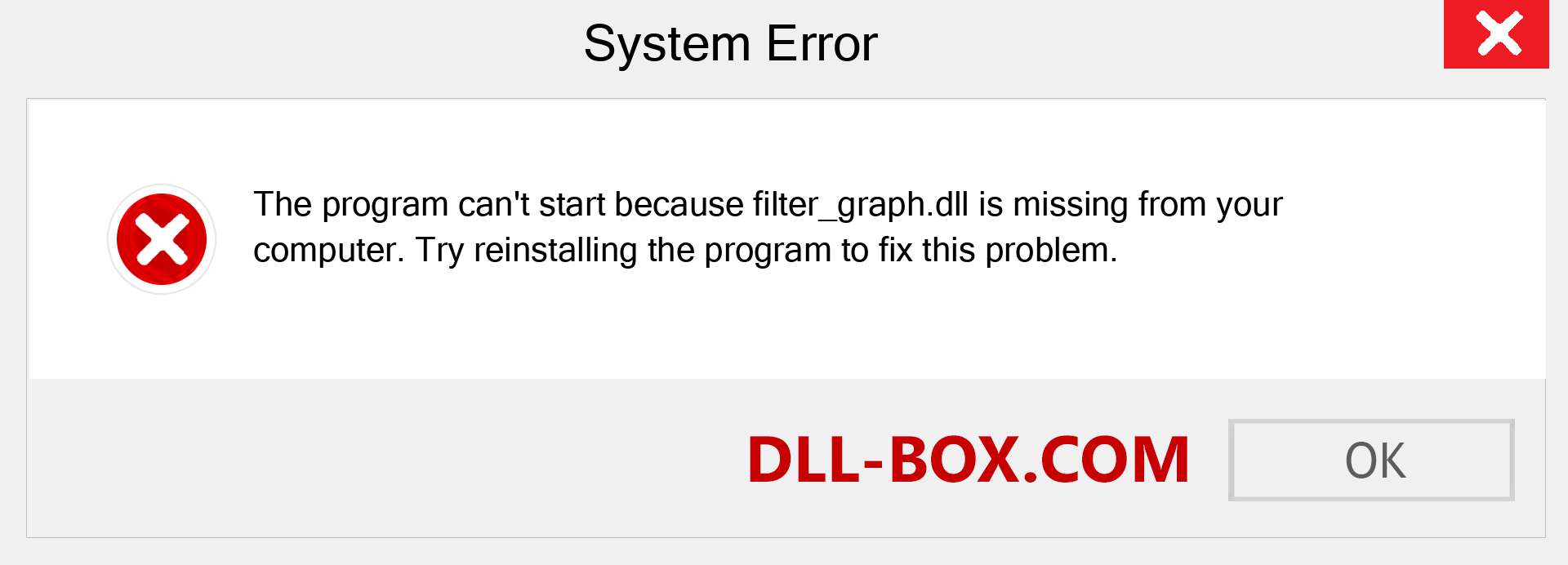  filter_graph.dll file is missing?. Download for Windows 7, 8, 10 - Fix  filter_graph dll Missing Error on Windows, photos, images