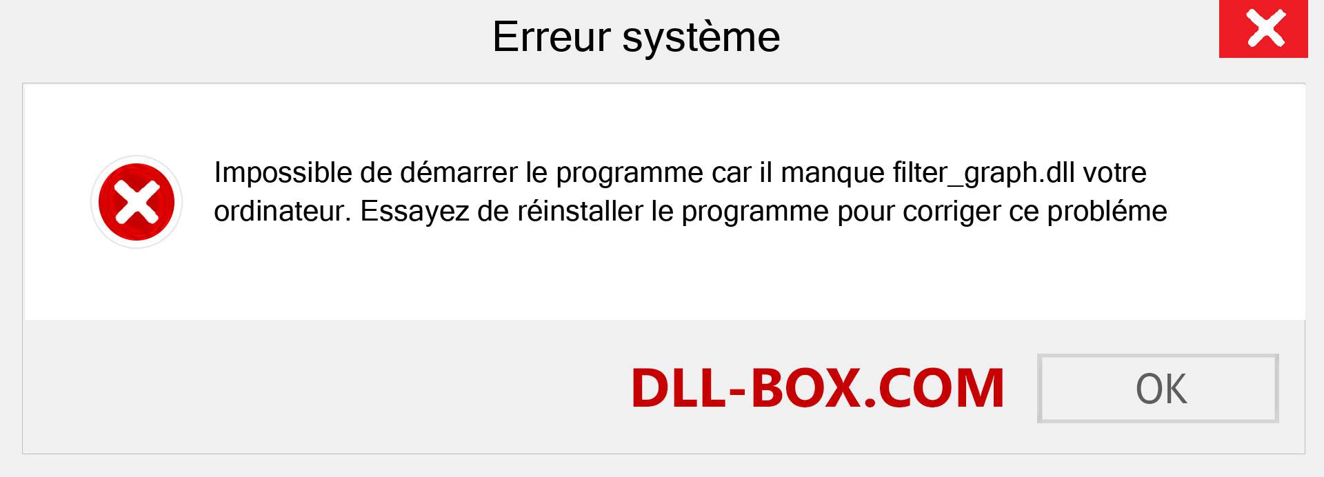 Le fichier filter_graph.dll est manquant ?. Télécharger pour Windows 7, 8, 10 - Correction de l'erreur manquante filter_graph dll sur Windows, photos, images